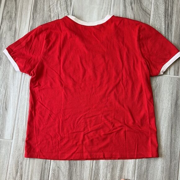Pam & Gela Red Short Sleeve Graphic Tee Size Small - Picture 3 of 3